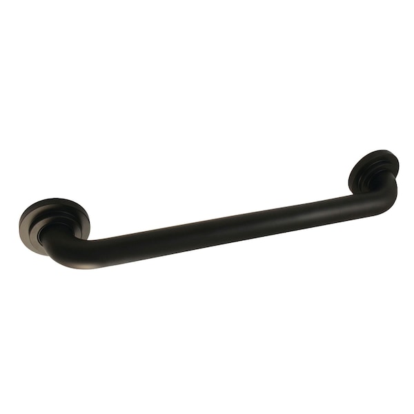Contemporary DR414160 Manhattan 16" Decorative 1-1/4" OD Grab Bar, Matte Black, 18.81 L, Brass